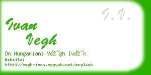 ivan vegh business card